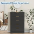 thumbnail image 3 of Ataucjin 5 Drawer Fluted Dresser,47" Tall Modern Chest of Drawers with Gold Metal Handles,Dresser for Closet, Bedroom,Living Room, Hallway, Entryway, 3 of 7