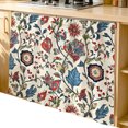 thumbnail image 2 of Boho Floral Cabinet Curtain 35"Wx35"L,Dustproof Under Sink Skirt with Self Adhesive Tape,Blue Red Flower Vintage Petals Branch Leaf Cabinet Curtain Cover for Kitchen Sink,Bathroom Vanity,Laundry Room, 2 of 9