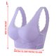 thumbnail image 5 of Qarigey Fitness Bra Mujeres Wireless Push Up Lace Design Sujetador deportivo Yoga Ajustable Chica Ropa interior Ropa interior morado claro L Qarigey AP000517-22, 5 of 6