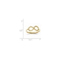 thumbnail image 3 of Solid 14k Yellow Gold Infinity Love Knot Symbol Ring Band Size 6.5, 3 of 4