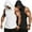 Black&White, variant on COOFANDY Men's Workout Hooded Tank Tops Bodybuilding Muscle Cut Off T Shirt Sleeveless Gym Lifting Hoodies 2 Pack