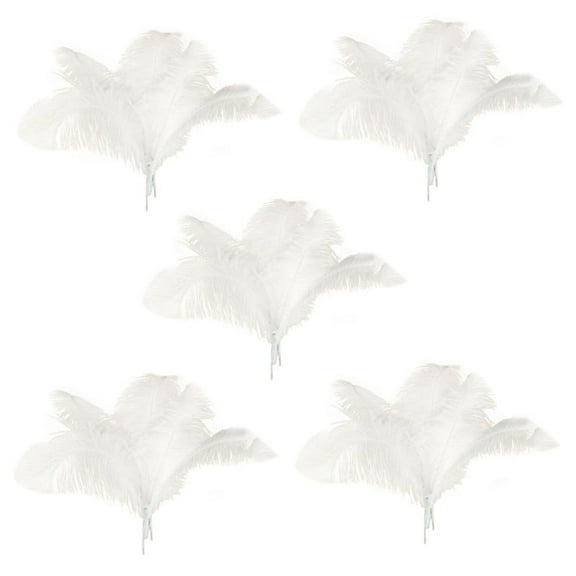 50 Pcs Natural Ostrich Feathers Wedding Decoration White 45-50cm