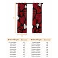 thumbnail image 6 of Valentine's Day Blackout Curtains for Bedroom, Red Black Love Hearts Plaid Romantic Thermal Insulated Kitchen Drapes with Grommets, Light Blocking Window Treatment, 2 Panels 52" x 84", 6 of 7