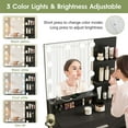 thumbnail image 5 of Veanerwood LED Lights Dressing Table Dressing Stool Table Set black, 5 of 11