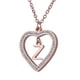 thumbnail image 2 of Collar de Mujer Corazón con Inciales LuckyLy, Modelo Adina rosa UNITALLA, 2 of 7