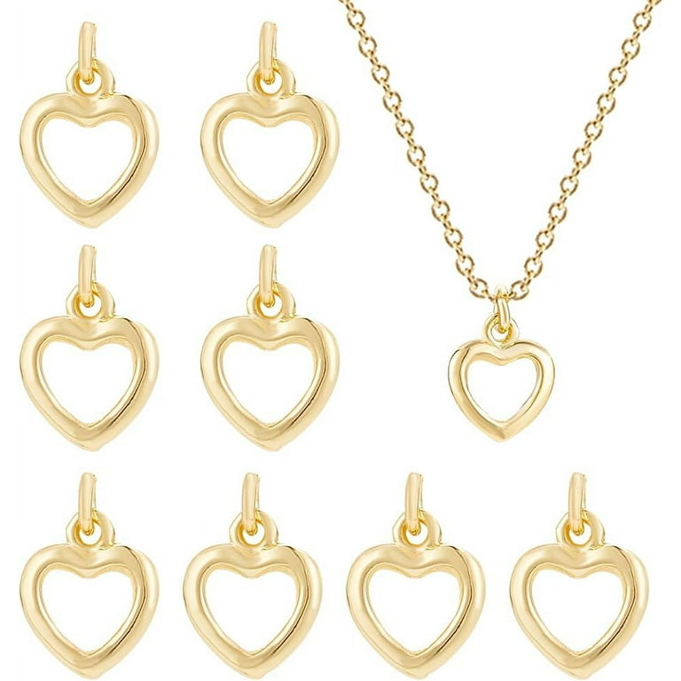 Shop SUPERFINDINGS 12Pcs 6 Colors Heart Brass Enamel Charms Mini Love Gold  Plated Dangle Charms 17x16mm Valentine Love Pendant with Loop Ring 3mm  Inner Diameter for Jewelry Making for Jewelry Making 