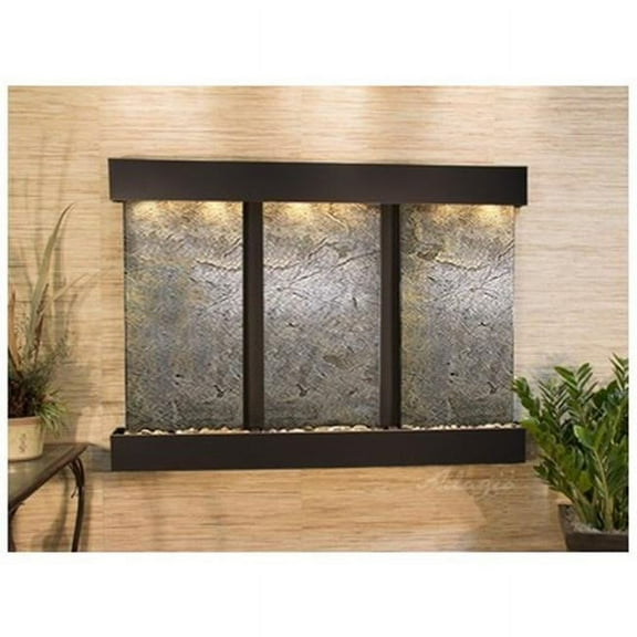 Adagio OFS1512 Olympus Falls-Square-Blackened Copper-Green Featherstone Wall Fountain