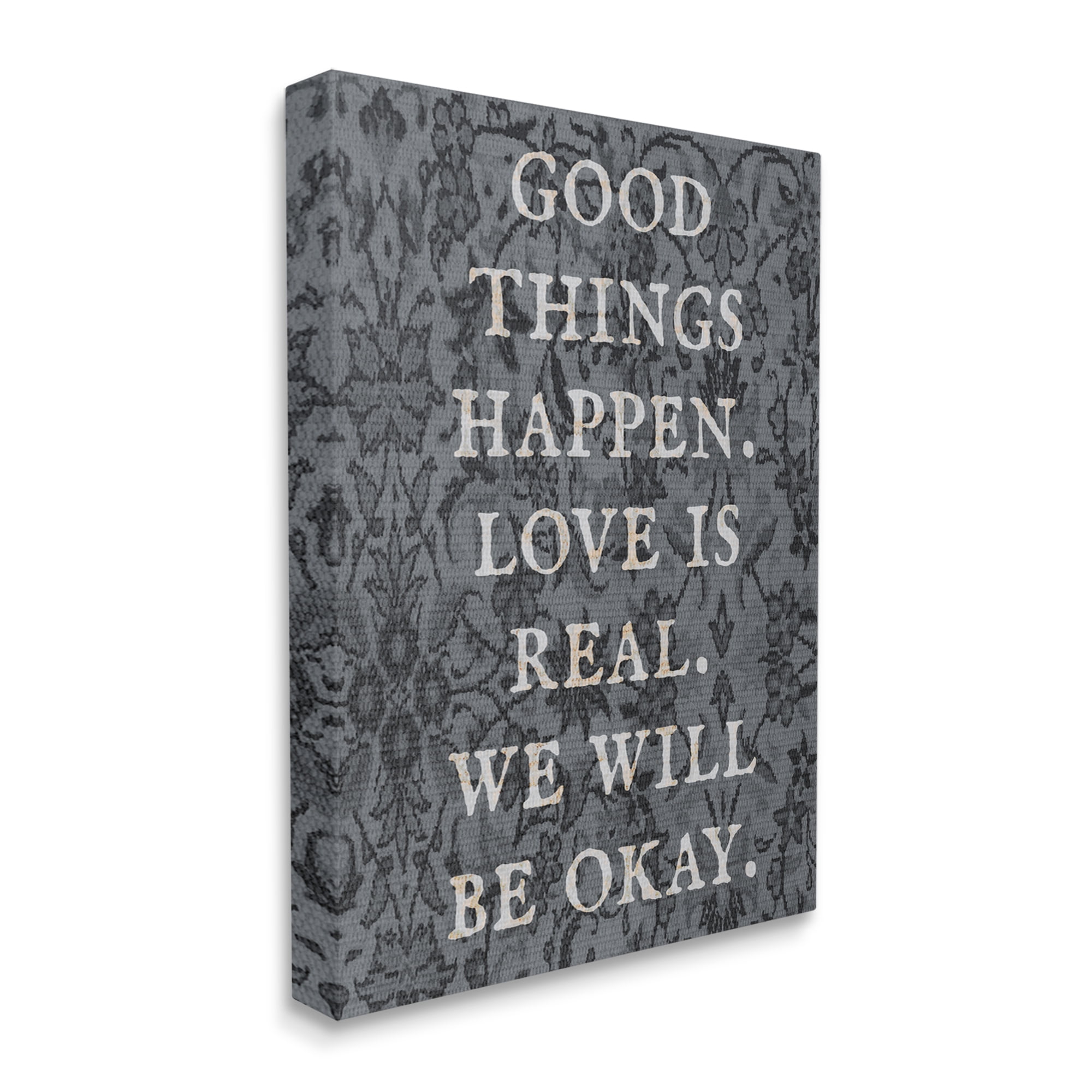 Stupell Industries Vintage Motivational Phrase Inspirational Painting Gallery Wrapped Canvas Print Wall Art, 36 x 48