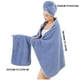 thumbnail image 3 of Juego de 3 Toallas de Baño de Vellón Coral Gorro de Ducha Juego de 3 Toallas de Baño para el Hogar Secado Rápido Absorción de Agua Suave Sin Pelusa, 3 of 4