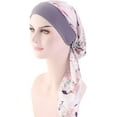 thumbnail image 7 of 1Pc/3Pcs Women Vintage Silky Turbans Bonnet Elastic Wide Band Multifunction Printing Hat Chemo Hair Loss Cap, 7 of 7