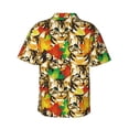 thumbnail image 3 of Daiia Kittens With Maple Leaves Hawaiian Shirt for Men Gentle Cotton Regular Short Sleeve Casual-Small, 3 of 9