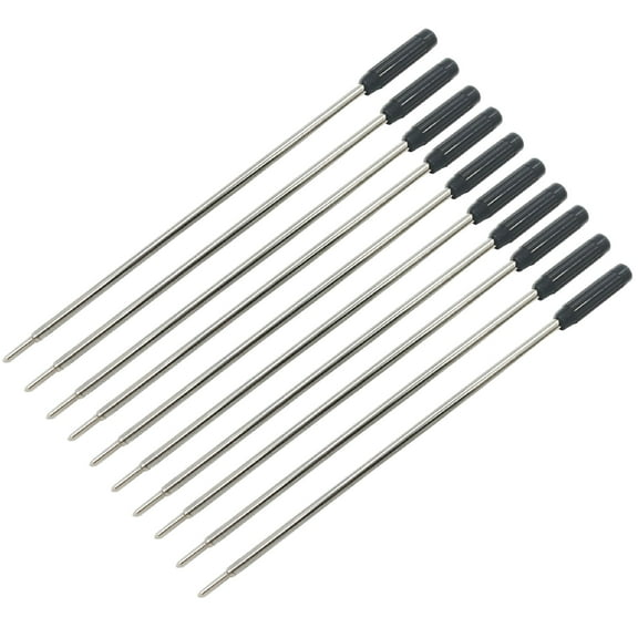CCOCC 20Pcs Ballpoint Pen Refills Fine Point Pen Refill - Black Ink,4.53"X0.2"X0.2"