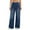 Dark Blue, variant on HOWPAY Wide Leg Jeans Woman High Waisted Solid Color Stretchy Denim Pants with Pockets Straight Leg Boyfriend Casual Streetwear Baggy Jeans Blue L