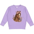 thumbnail image 2 of Inktastic Horse Girl Flowered Cute Toddler Sweatshirt, 2 of 4