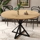 thumbnail image 3 of Mesa Redonda de Comedor para 4 Personas - 47 Pulgadas de Diámetro, Base Metálica Resistente y Tablero de Madera, Mesa Circular para Cocina, Comedor o Sala de Estar, 3 of 7