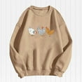 thumbnail image 3 of DondPO Preppy Sweatshirt Chicken Sweatshirt Printed Women's Chicken Sweatshirt Chicken Lover Gift Chicken Mother Shirt Oversized Sweatshirt for Women Womens Sweatshirt Brown M, 3 of 3