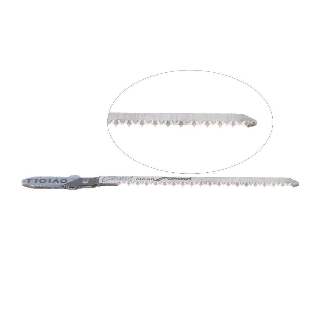 T101AO HCS T-Shank Jigsaw Blades Curve Cutting Tool Kits 5 Pcs For Wood Plastic 