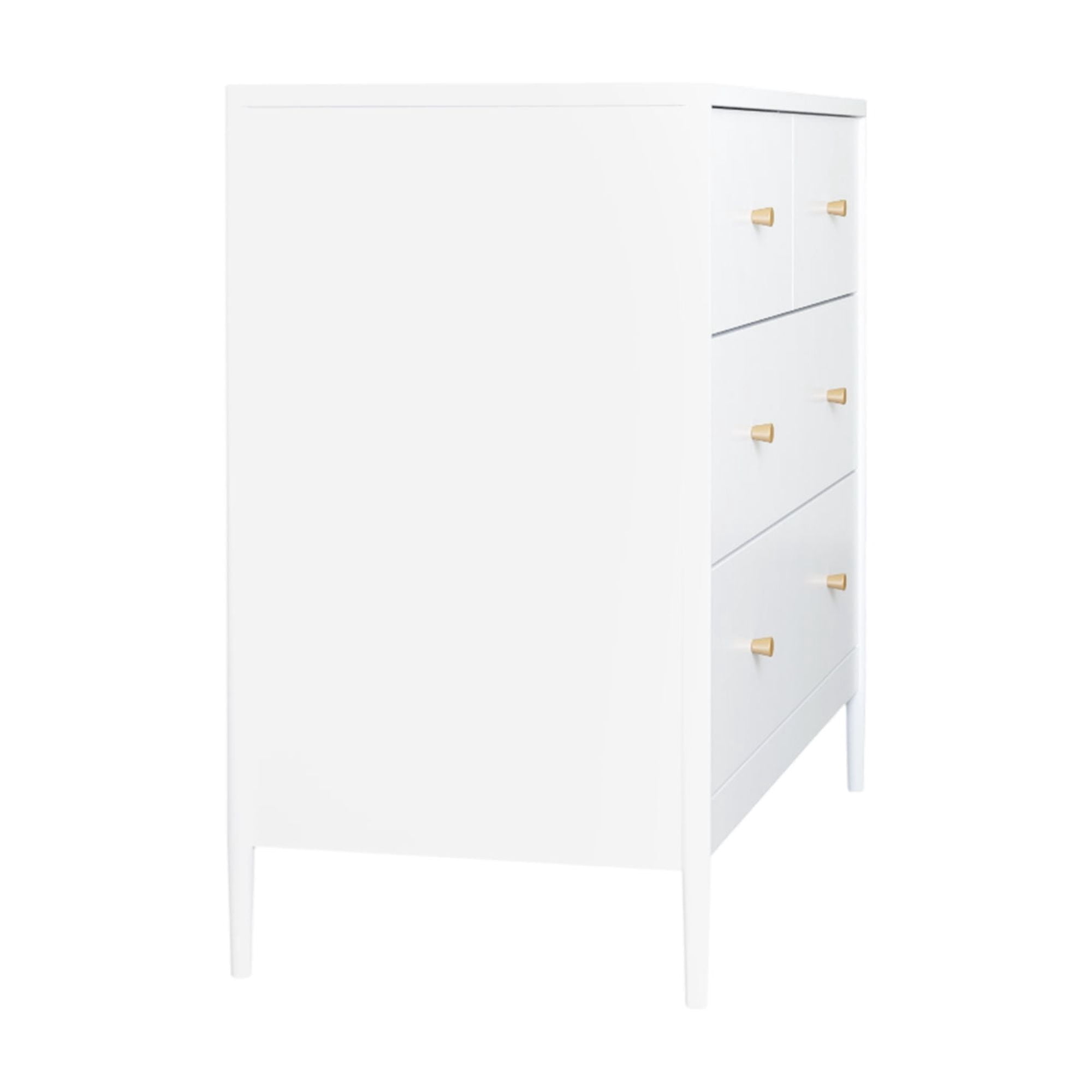 Aukfa 4 Drawer Dresser for Bedroom, Wooden Chest of Drawers Storage Cabinet,White
