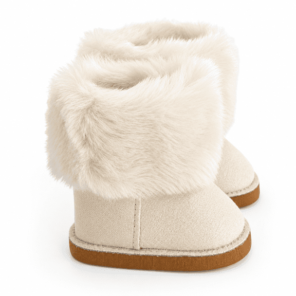 MBD® 18 Inch Doll Shoes- Ivory Winter Boots For 18 Inch Fashion Girl Dolls Fits Kennedy and Friends Dolls