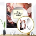 thumbnail image 3 of Designart "Fluidity in Marble Ocean Waves IV" Abstract Marble Square Mirror For Wall Decor - Large Red Square Mirror Printed Wall Decor - Modern Square Living Room Mirror, 3 of 5