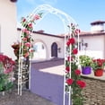 thumbnail image 5 of DEGUO Metal Garden Arch Assemble Freely Garden Arbor Trellis Climbing Plants Support Rose Arch White, 5 of 5