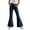 Dark Blue#9527, variant on BOOMNY Girls Leopard Flared Pants Slim Fit Bell Bottom Pants for Kids Trendy High Waist Graphic Y2K Flared Leggings With Pockets