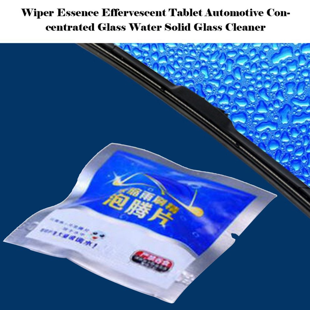 Wiper Fine Effervescent Tablets Concentrated Glass Water Solid Glass