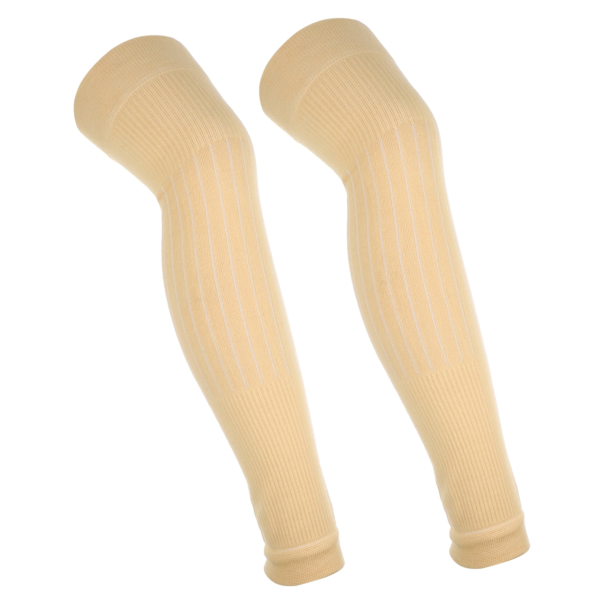 Unique Bargains 1 Pair Silk Thigh High Compression Stocking Footless Thigh High Leg Compression