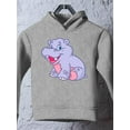 thumbnail image 3 of Sitting Hippo Hoodie Toddler -Image by Shutterstock,  5 Toddler, 3 of 4