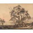 thumbnail image 2 of Paul Sandby 14x12 Gold Ornate Wood Frame and Double Matted Museum Art Print Titled - The Gypsy Fortune-Teller, 2 of 4