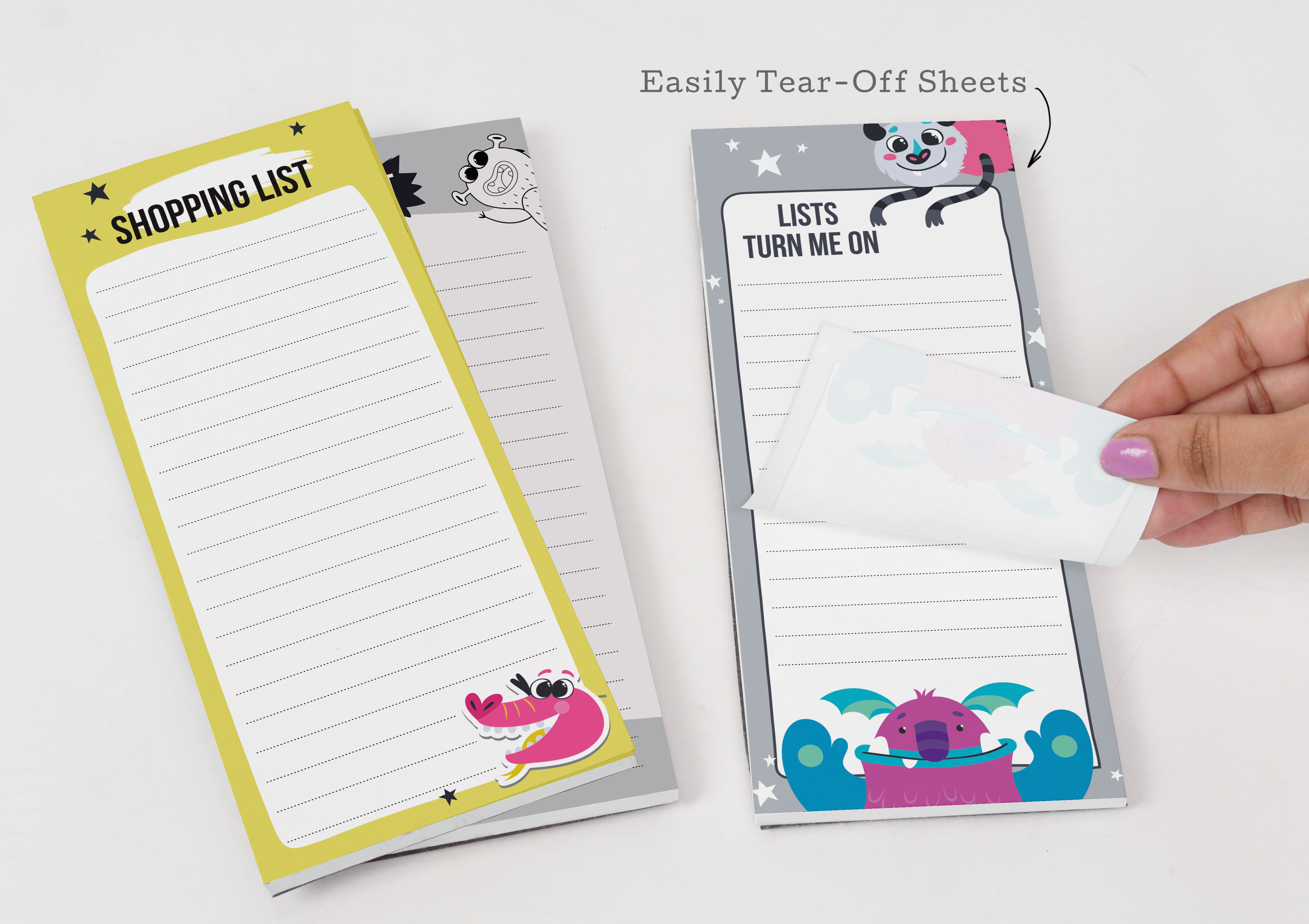 Inkdotpot Pack of 3 Magnetic Fridge To-Do List Notepads- Magnetic Memo Pads For Refrigerator-(50 Sheets Each)-L6