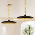 thumbnail image 4 of MW Lighting Matte Black&Gold Farmhouse Pendant Light for Kitchen Island,Coffee Shop, 4 of 13