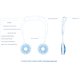 thumbnail image 3 of Bewildely USB recargable Lazy Neck Hanging Style Dual Cooling Fan Travel Outdoor Indoor Wearable Neckband Fan Type1 NO1, 3 of 6