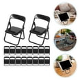 thumbnail image 2 of Gymnture 24pcs Mini Folding Chair Phone Holder Black, 2 of 10