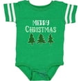 thumbnail image 3 of Inktastic Merry Christmas Green Plaid Christmas Trees Boys or Girls Baby Bodysuit, 3 of 5