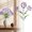 1 Branch Light Violet, variant on DUOYOU 1 Branch Dark Purple Artificial Morning Glory Flowers Outdoors UV Resistant Faux Plants Fake Hanging Floral Yard Decor