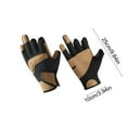 thumbnail image 3 of Guantes de pesca al aire libre | Puntas expuestas de tres dedos | Compatible con pantalla táctil | Antideslizante | Poliéster transpirable a prueba de viento | Muñeca ajustable | Unisex | 1 par |, 3 of 6