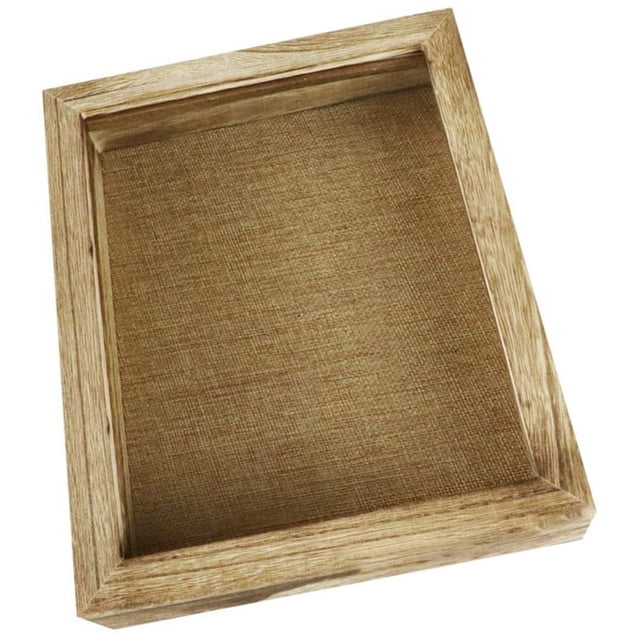 FUTUREORYY Beige Linen Wooden Specimen Display Box 1Set for Pressed Flower Frame Home Decoration