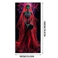 thumbnail image 3 of Halloween Decorations Door Cover, Large Scary Creepy Door Banner Bathroom Porch Door Backdrop House Halloween Party Decoration, 35*71 In Red, 3 of 8