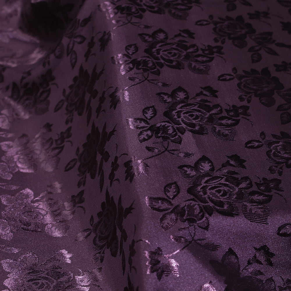 Gathering Yellow Purple Satin Fabric By the Yard Pre Order