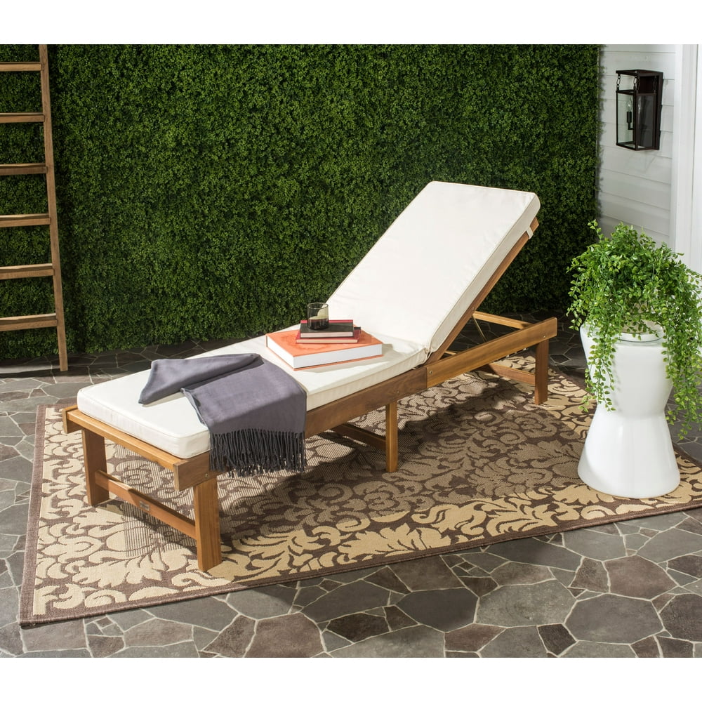 Safavieh Inglewood Outdoor Modern Chaise Lounge Chair with Cushion