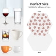 thumbnail image 6 of Vsdgher Red Fox Leather Coasters for Drinks, Durable Drink Coasters 4 Set for Tabletop Protection, Luxurious Home Décor and Housewarming Gift ( {designName})Hexagon, 6 of 6