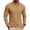 Khaki, variant on Fengqque Mens Casual Polo Shirt Summer Short Sleeve Vacation Button Beach Stretchy Golf Shirts White XL