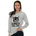thumbnail image 4 of Zombie Dance Crew Walking Apocalypse Plus Size Long Sleeve Graphic Tee Shirt Brisco Brands 2X, 4 of 5