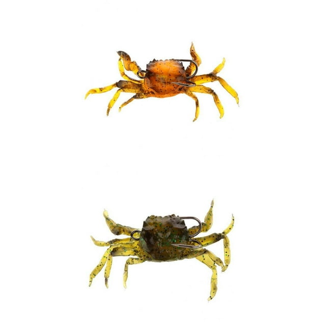 2 Pieces. Artificial Crabs. Fishing . Soft Fishing Baits. 3D Simulation