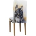 thumbnail image 2 of FMSHPON Wolf Wild Watercolor Stretch Chair Cover Protector Seat Slipcover for Dining Room Hotel Wedding Party Set of 1, 2 of 5