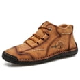 thumbnail image 1 of Botas Martin de media caña para hombre, botas de hombre cosidas a mano, botas de cuero de gran tamaño con cordones a la moda, 1 of 6