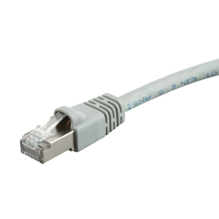 UPC: 0889028055007 | Monoprice Cat6A Ethernet Patch Cable – 10 Feet – Gray | Network Internet Cord – RJ45  550Mhz  STP  Pure Bare Copper Wire  10G  26AWG