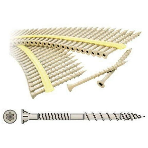 Simpson Strong-Tie QuikDrive Deck Screw DSVT3S T-25 - Quick Guard Coating - 1000ct, 3", Tan