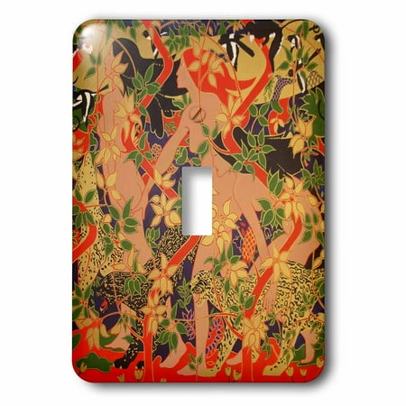 - 3dRose Diana, Minerva and Vesta - mythology monkeys, magpies, leopards, big cats, art nouveau, goddess - Single Toggle Switch (lsp_46721_1)